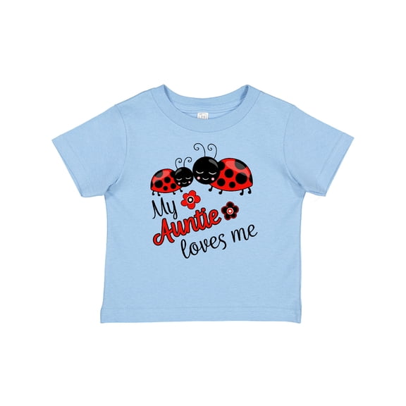 Inktastic My Auntie Loves Me with Cute Lady Bugs Boys or Girls Baby T-Shirt