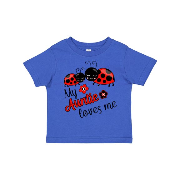 Inktastic My Auntie Loves Me with Cute Lady Bugs Boys or Girls Toddler T-Shirt