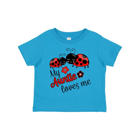 Inktastic My Auntie Loves Me with Cute Lady Bugs Boys or Girls Toddler T-Shirt