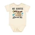 thumbnail image 1 of Inktastic My Auntie Loves Me with Sloth and Hearts Boys or Girls Baby Bodysuit, 1 of 5