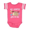 thumbnail image 1 of Inktastic My Auntie Loves Me with Sloth and Hearts Boys or Girls Baby Bodysuit, 1 of 5