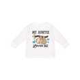 thumbnail image 1 of Inktastic My Auntie Loves Me with Sloth and Hearts Boys or Girls Long Sleeve Toddler T-Shirt, 1 of 5