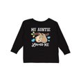 thumbnail image 1 of Inktastic My Auntie Loves Me with Sloth and Hearts Boys or Girls Long Sleeve Toddler T-Shirt, 1 of 5