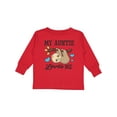 thumbnail image 1 of Inktastic My Auntie Loves Me with Sloth and Hearts Boys or Girls Long Sleeve Toddler T-Shirt, 1 of 5