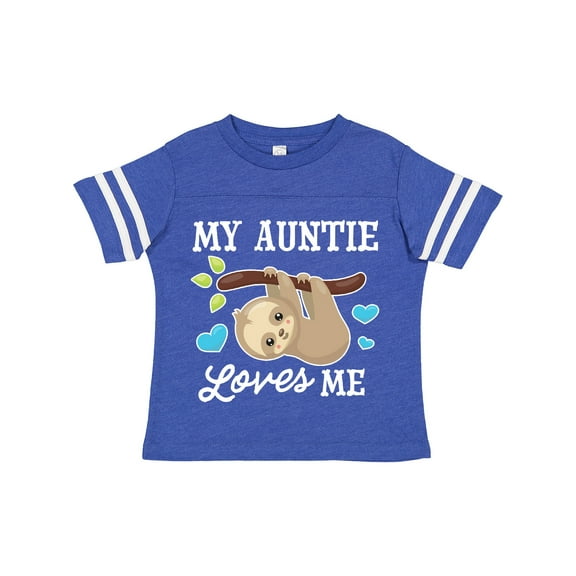 Inktastic My Auntie Loves Me with Sloth and Hearts Boys or Girls Toddler T-Shirt
