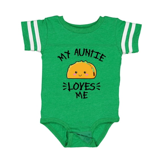 Inktastic My Auntie Loves Me with Taco Illustration Boys or Girls Baby Bodysuit