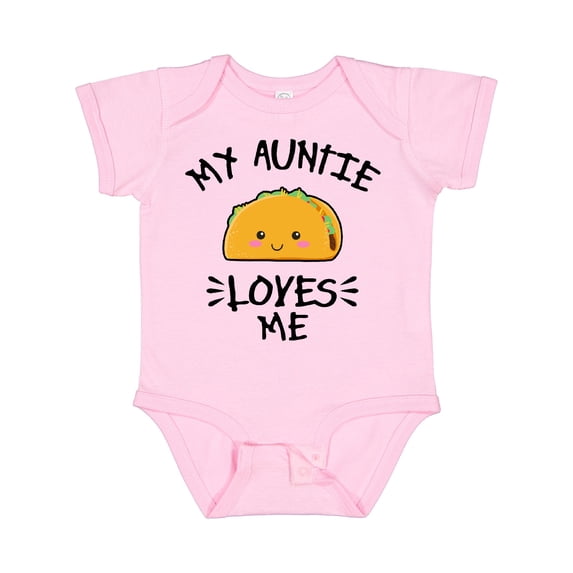 Inktastic My Auntie Loves Me with Taco Illustration Boys or Girls Baby Bodysuit