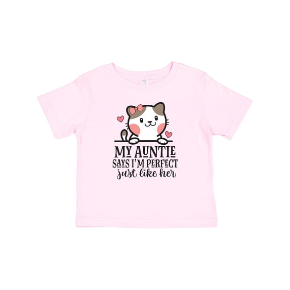 Inktastic My Auntie Says I'm Perfect Niece Kitty Girls Baby T-Shirt