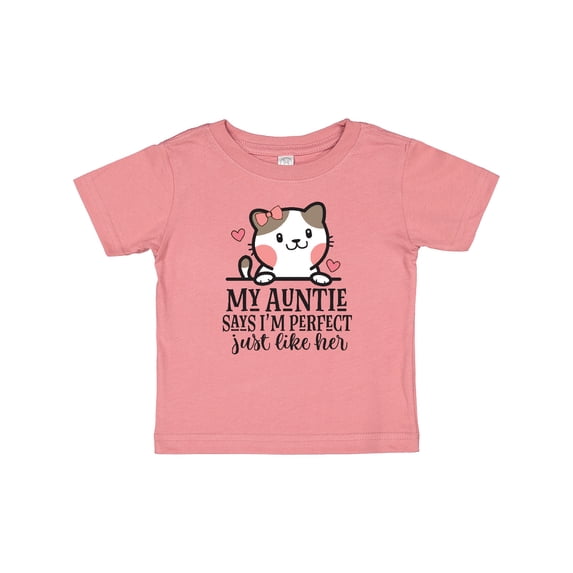 Inktastic My Auntie Says I'm Perfect Niece Kitty Girls Baby T-Shirt