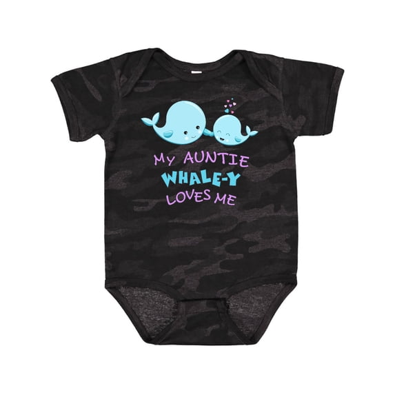 Inktastic My Auntie Whale-y Loves Me Boys or Girls Baby Bodysuit