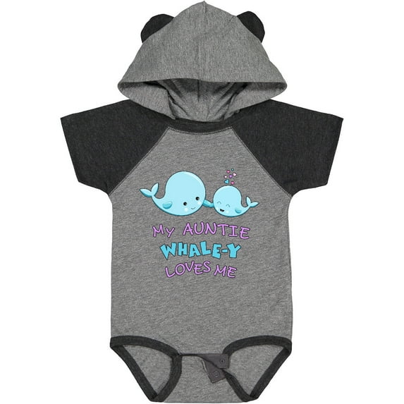 Inktastic My Auntie Whale-y Loves Me Boys or Girls Baby Bodysuit