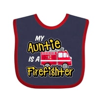Inktastic My Auntie is a Firefighter with Fire Truck Boys or Girls Baby Bib