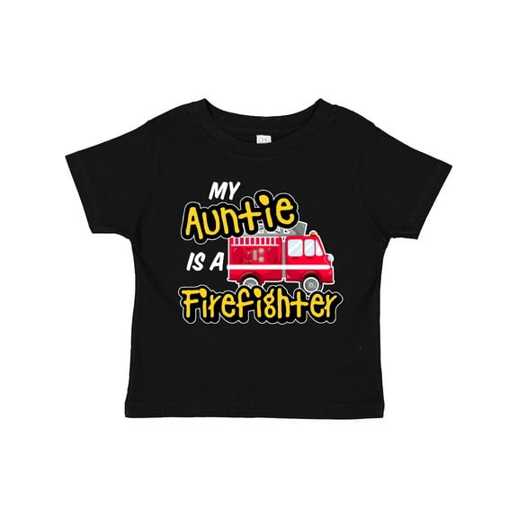 Inktastic My Auntie is a Firefighter with Fire Truck Boys or Girls Toddler T-Shirt