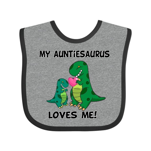 Inktastic My Auntiesaurus Loves Me Boys or Girls Baby Bib