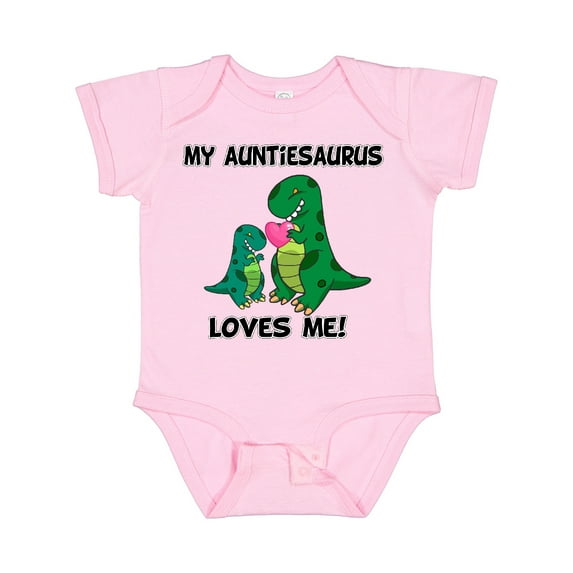 Inktastic My Auntiesaurus Loves Me Boys or Girls Baby Bodysuit
