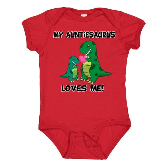Inktastic My Auntiesaurus Loves Me Boys or Girls Baby Bodysuit