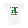 thumbnail image 1 of Inktastic My Auntiesaurus Loves Me Boys or Girls Baby Bodysuit, 1 of 5