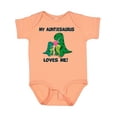 thumbnail image 1 of Inktastic My Auntiesaurus Loves Me Boys or Girls Baby Bodysuit, 1 of 5