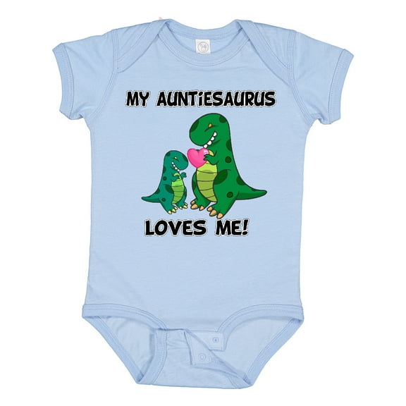 Inktastic My Auntiesaurus Loves Me Boys or Girls Baby Bodysuit