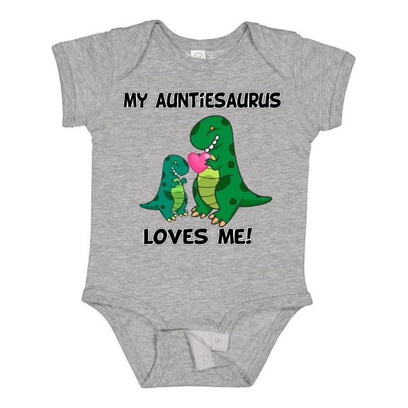 Inktastic My Auntiesaurus Loves Me Boys or Girls Baby Bodysuit