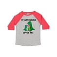 thumbnail image 1 of Inktastic My Auntiesaurus Loves Me Boys or Girls Toddler T-Shirt, 1 of 5