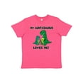 thumbnail image 1 of Inktastic My Auntiesaurus Loves Me Youth T-Shirt, 1 of 5