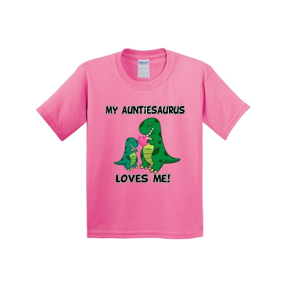 Inktastic My Auntiesaurus Loves Me Youth T-Shirt