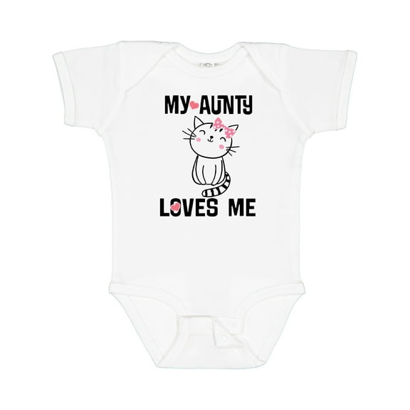 Inktastic My Aunty Loves Me Girls Girls Baby Bodysuit