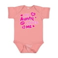 thumbnail image 1 of Inktastic My Aunty Loves Me with Hearts and Kiss Boys or Girls Baby Bodysuit, 1 of 5
