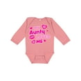 thumbnail image 1 of Inktastic My Aunty Loves Me with Hearts and Kiss Boys or Girls Long Sleeve Baby Bodysuit, 1 of 5
