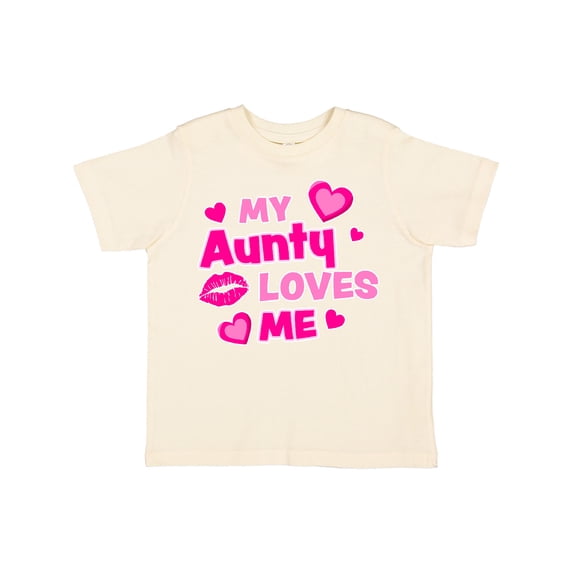 Inktastic My Aunty Loves Me with Hearts and Kiss Boys or Girls Toddler T-Shirt