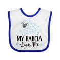 thumbnail image 1 of Inktastic My Babcia Loves Me Boys or Girls Baby Bib, 1 of 4