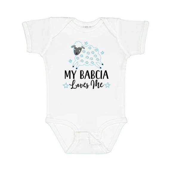 Inktastic My Babcia Loves Me Boys or Girls Baby Bodysuit