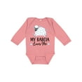 thumbnail image 1 of Inktastic My Babcia Loves Me Boys or Girls Long Sleeve Baby Bodysuit, 1 of 5