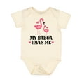 thumbnail image 1 of Inktastic My Babcia Loves Me Flamingo Girls Baby Bodysuit, 1 of 5