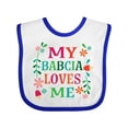thumbnail image 1 of Inktastic My Babcia Loves Me Girls Baby Bib, 1 of 4