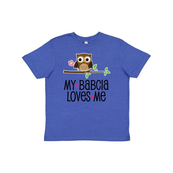Inktastic My Babcia Loves Me Girls Owl Youth T-Shirt