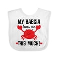 thumbnail image 1 of Inktastic My Babcia Loves Me Grandson Boys or Girls Baby Bib, 1 of 4