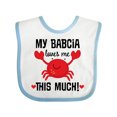 thumbnail image 1 of Inktastic My Babcia Loves Me Grandson Boys or Girls Baby Bib, 1 of 4