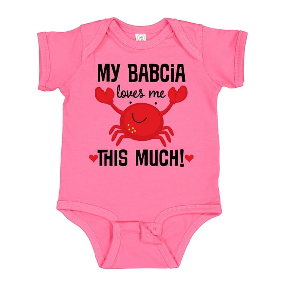 Inktastic My Babcia Loves Me Grandson Boys or Girls Baby Bodysuit