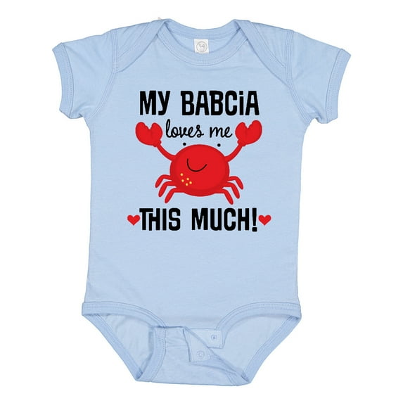 Inktastic My Babcia Loves Me Grandson Boys or Girls Baby Bodysuit