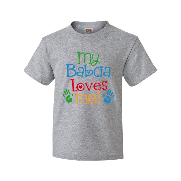 Inktastic My Babcia Loves Me Youth T-Shirt