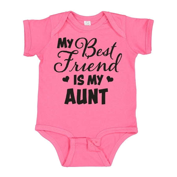 Inktastic My Best Friend is My Aunt with Hearts Boys or Girls Baby Bodysuit