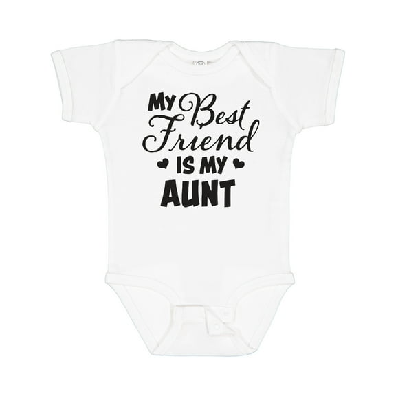 Inktastic My Best Friend is My Aunt with Hearts Boys or Girls Baby Bodysuit