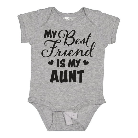 Inktastic My Best Friend is My Aunt with Hearts Boys or Girls Baby Bodysuit