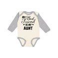 thumbnail image 1 of Inktastic My Best Friend is My Aunt with Hearts Boys or Girls Long Sleeve Baby Bodysuit, 1 of 5
