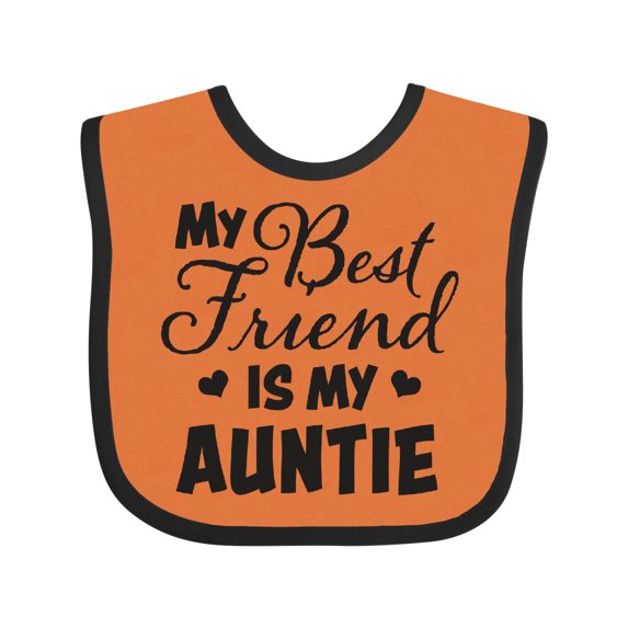 Inktastic My Best Friend is My Auntie with Hearts Boys or Girls Baby Bib