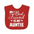 thumbnail image 1 of Inktastic My Best Friend is My Auntie with Hearts Boys or Girls Baby Bib, 1 of 4