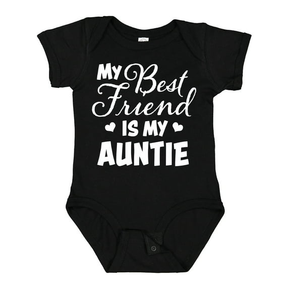 Inktastic My Best Friend is My Auntie with Hearts Boys or Girls Baby Bodysuit