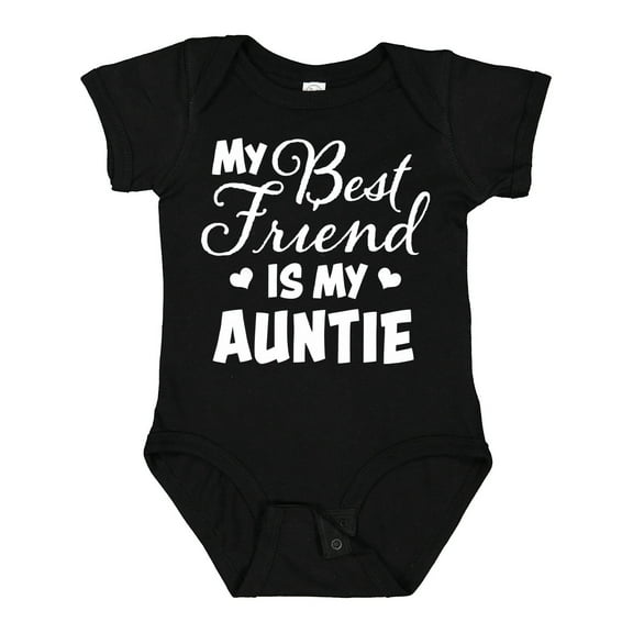 Inktastic My Best Friend is My Auntie with Hearts Boys or Girls Baby Bodysuit
